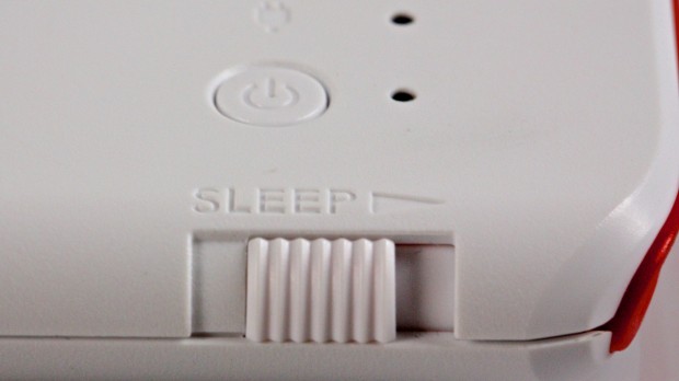 Der Sleep-Schieberegler startet den Standby-Modus.